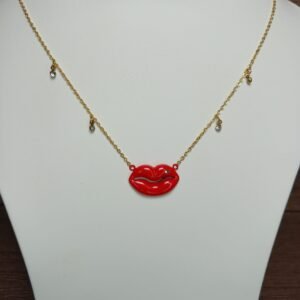 Chaine bisoux rouge